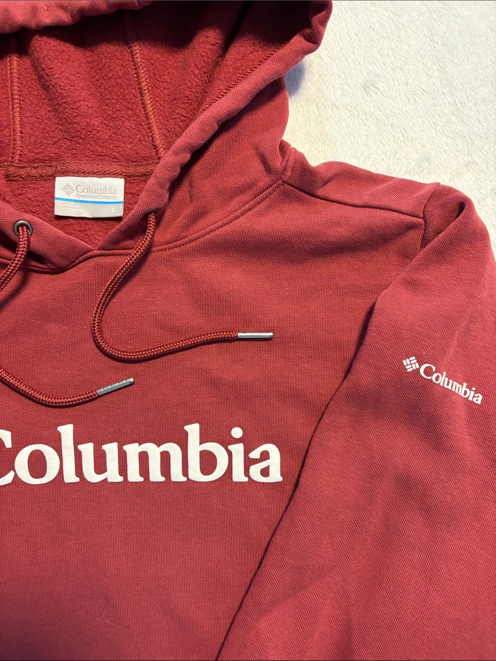 Columbia Women's Brick Red Pullover Hoodie Sweatshirt - Picture 3 of 3